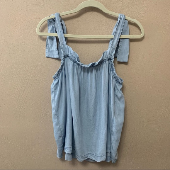 ALL SAINTS Flo Tencel Top Light Blue Size 10 NWT New - Picture 3 of 11